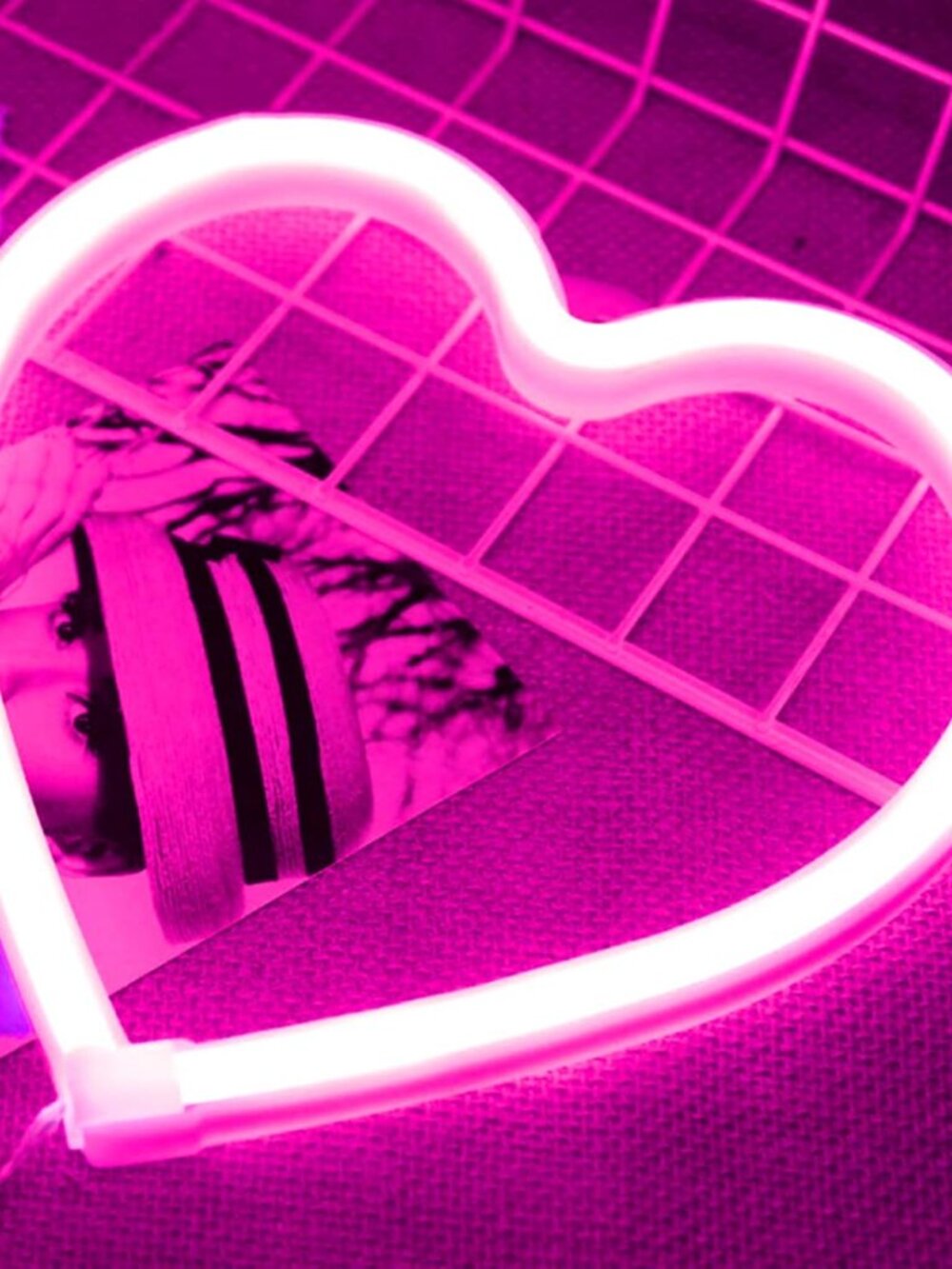 Pink Heart Neon Sign, Battery Operated or USB Powered LED Neon Light for Party,